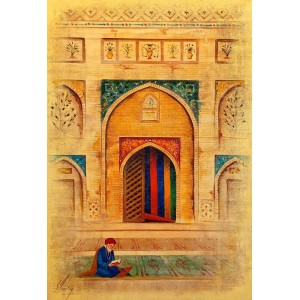 S. A. Noory, 24 x 36 Inch, Acrylic on Canvas, Cityscape Painting, AC-SAN-250 S. A. Noory, 24 x 36 Inch, Acrylic on Canvas, Cityscape Painting, AC-SAN-250